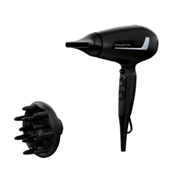 Uscator de par Rowenta PRO EXPERT CV8820F0, 2100 W, invelis Tourmaline, concentrator 6 mm, jet aer rece, 3 trepte temperatura, negru