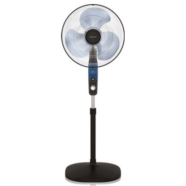 Ventilator cu picior Essential+ VU4420F2, putere 60 W, protecție impotriva ț&acirc;nțarilor, 3 trepte de viteza, consum redus de energie, design compact, negru