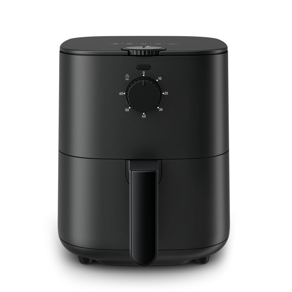Friteuza cu aer cald Tefal Easy Fry Essential EY130815 - Air fryer cu temperatura ajustabila pana la 200°C, capacitate 3.5 L, negru