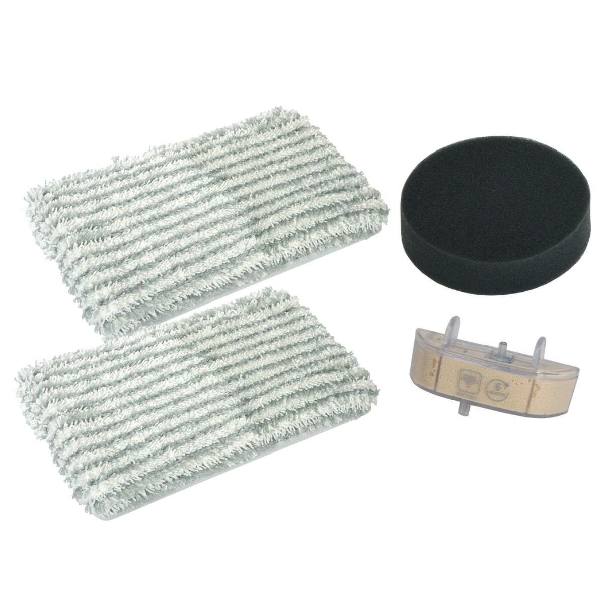Kit filtre Rowenta ZR005801 cu 1 filtru de spuma, 2 mopuri din microfibra si 1 cartus anticalcar, compatibil cu aspiratoarele cu abur Rowenta Clean & 