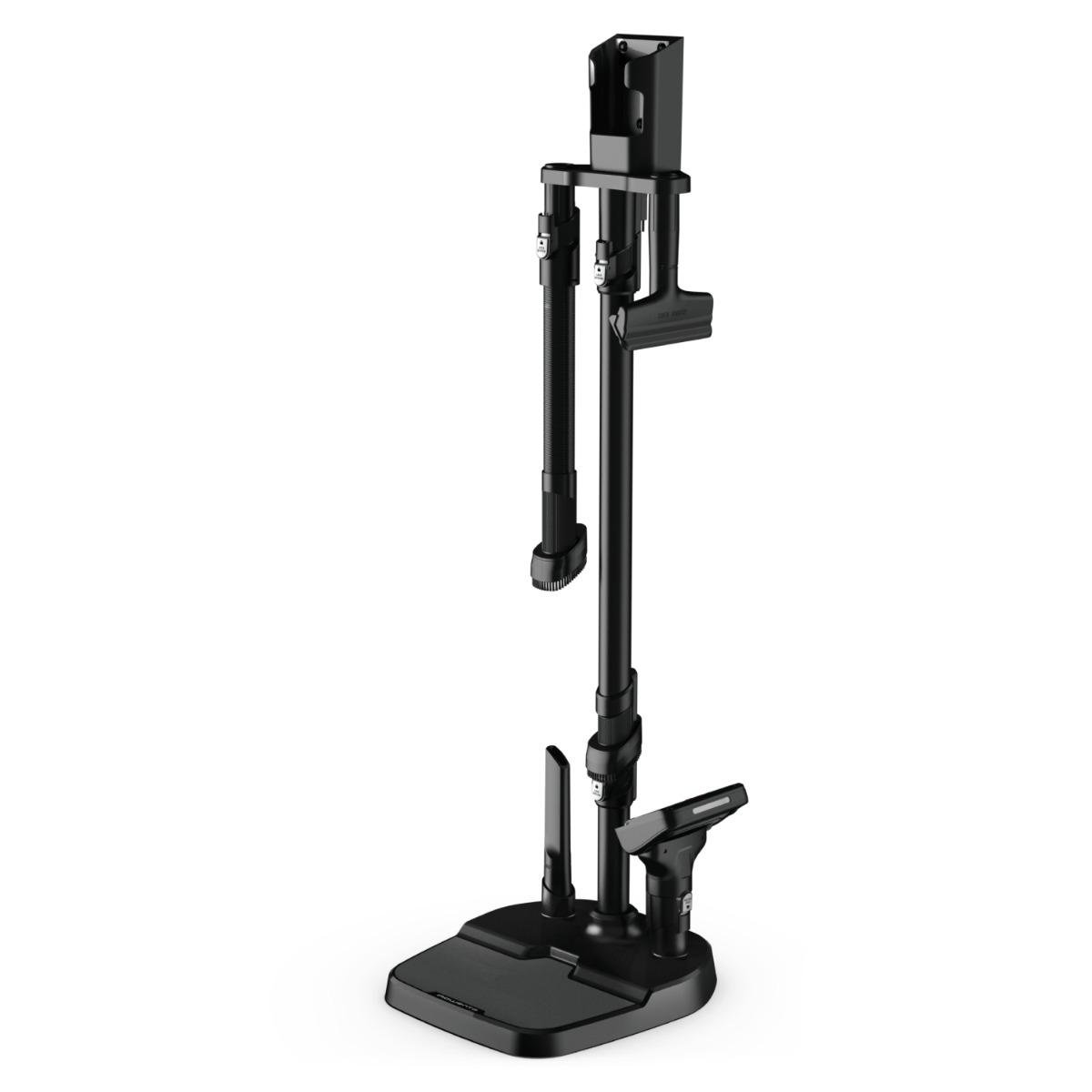Suport de podea pentru andocare si incarcare Rowenta ZR905003 cu orificii pentru accesorii, compatibil gama de aspiratoare X-Force Flex 14.60 / 14.60