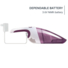 Extenso Handheld Vacuum Cleaner, 3.6V Battery, 10-Minute Running Time, 375 ml Dust Container