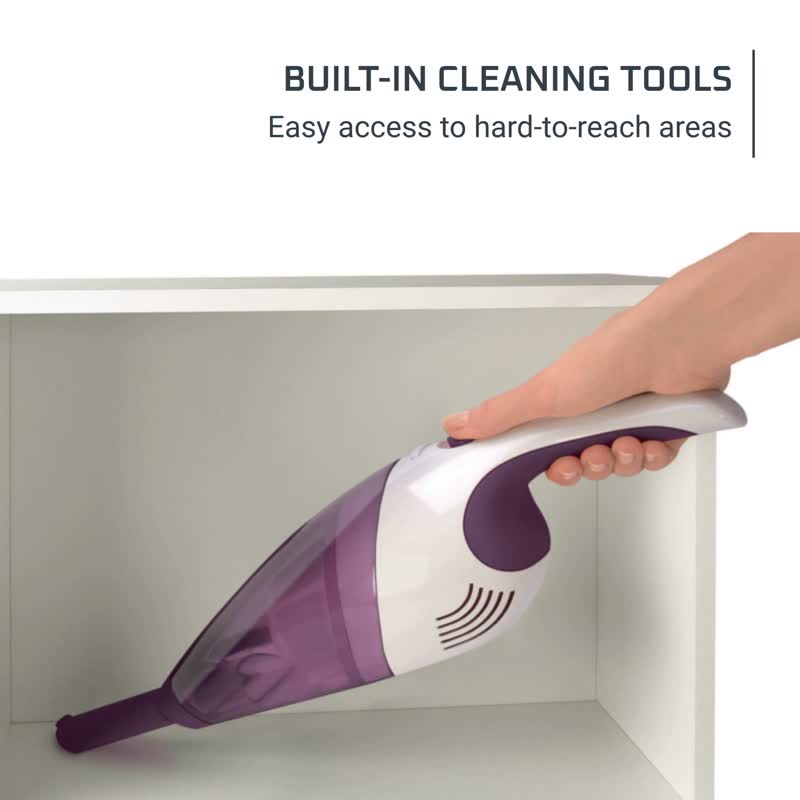 Extenso Handheld Vacuum Cleaner, 3.6V Battery, 10-Minute Running Time, 375 ml Dust Container